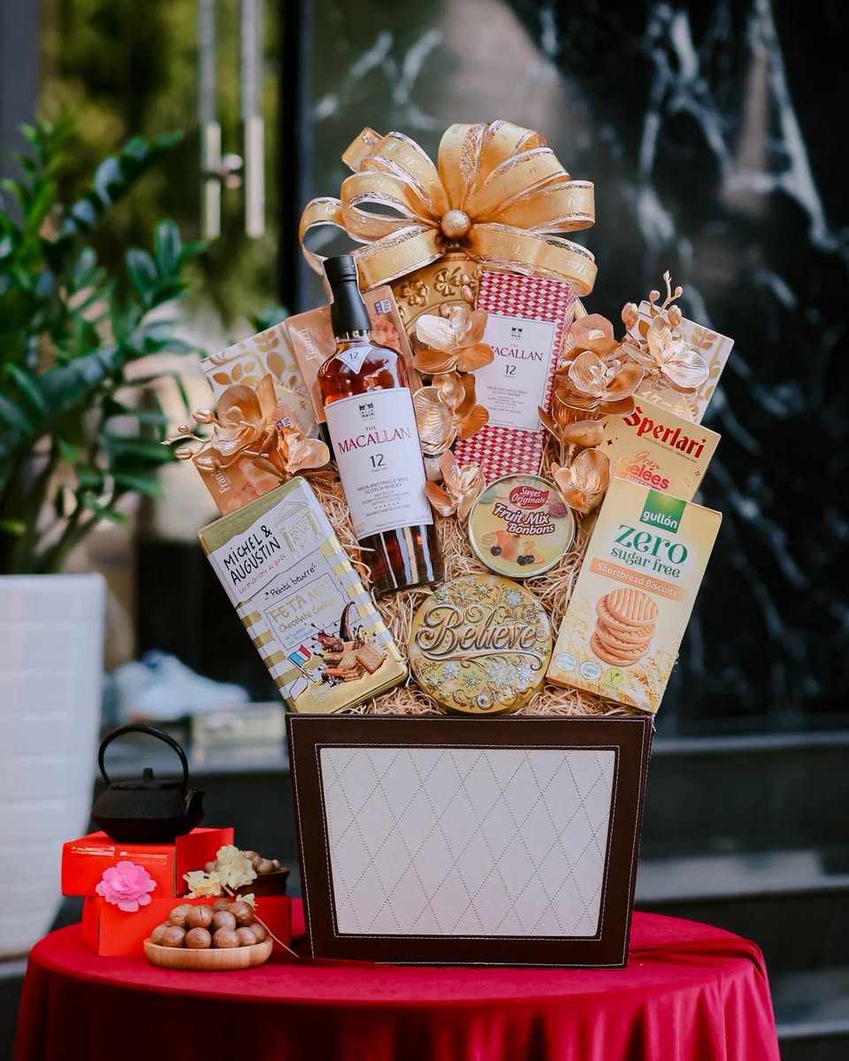 Giỏ Quà Tết The Macallan 12 Cao Cấp | Quà Biếu Sang Trọng Dịp Tết
